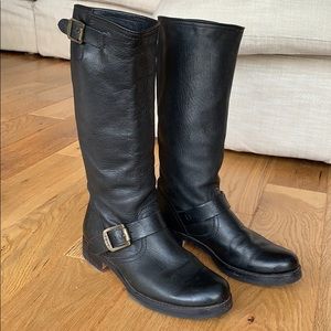 Frye black Veronica slouch tall riding boots